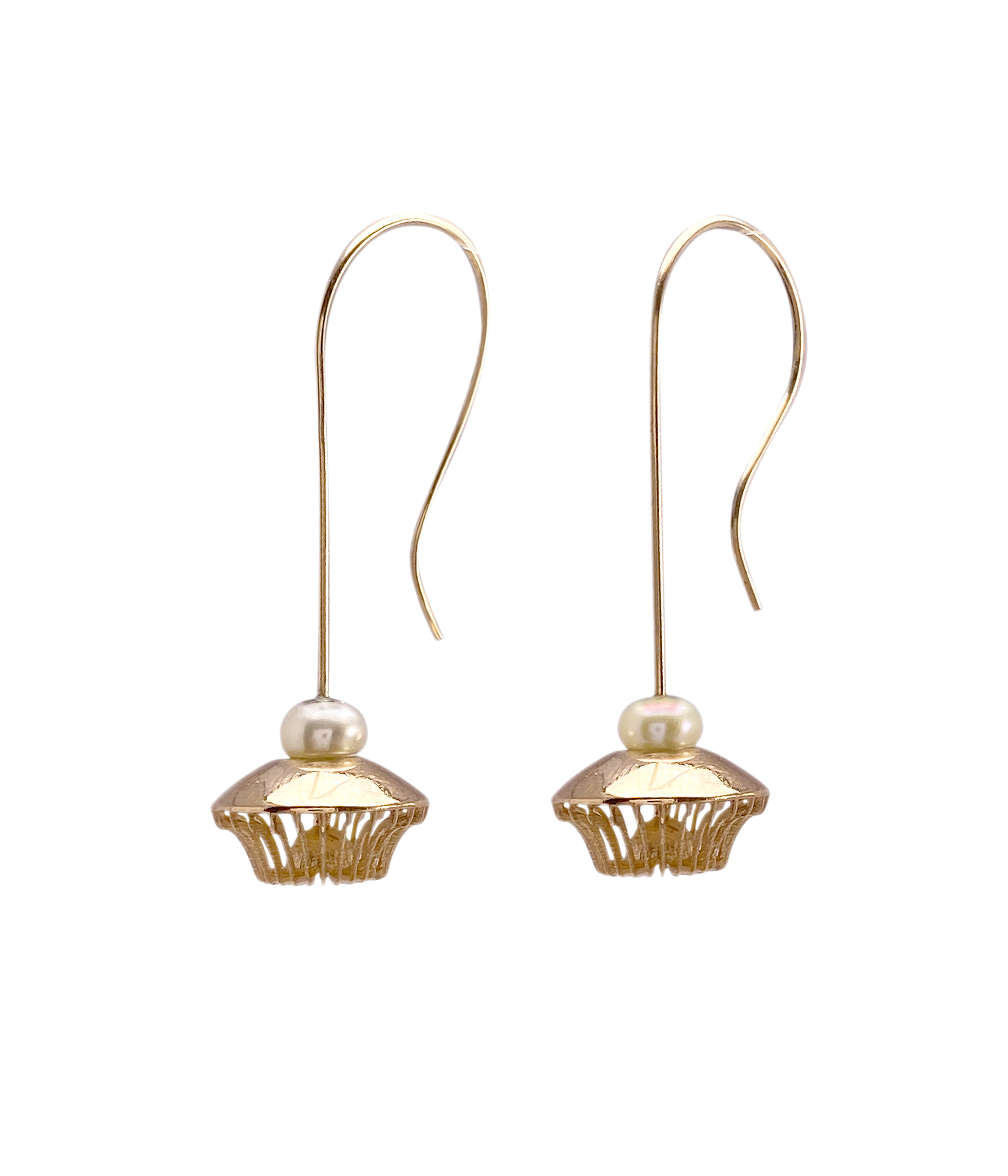 Pearl Drop Vessel Earrings